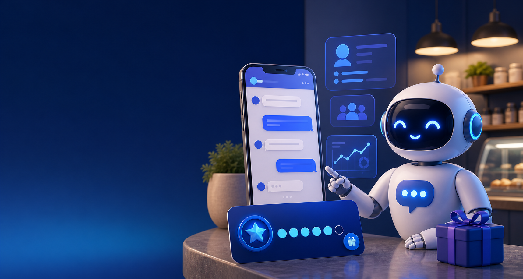 Software de fidelización con chatbot y programa de recompensas para clientes